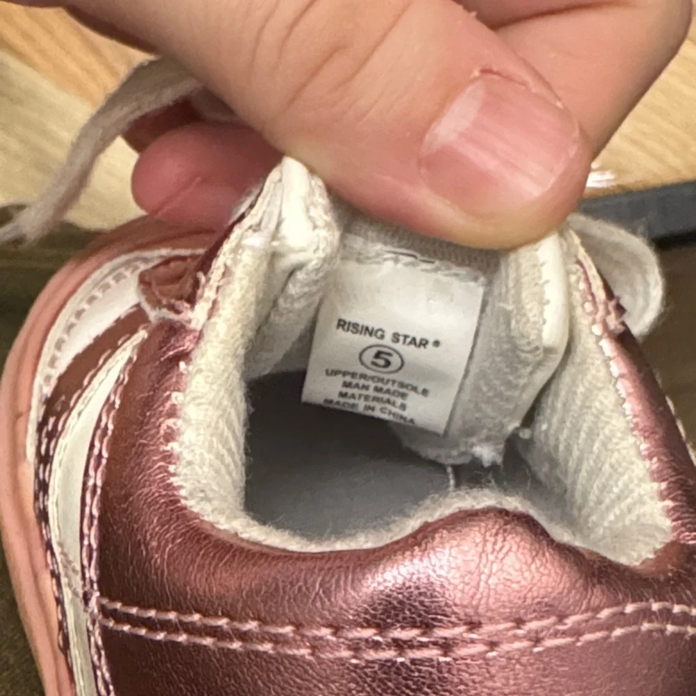 Rising Star Pink and White Toddler Sneakers
